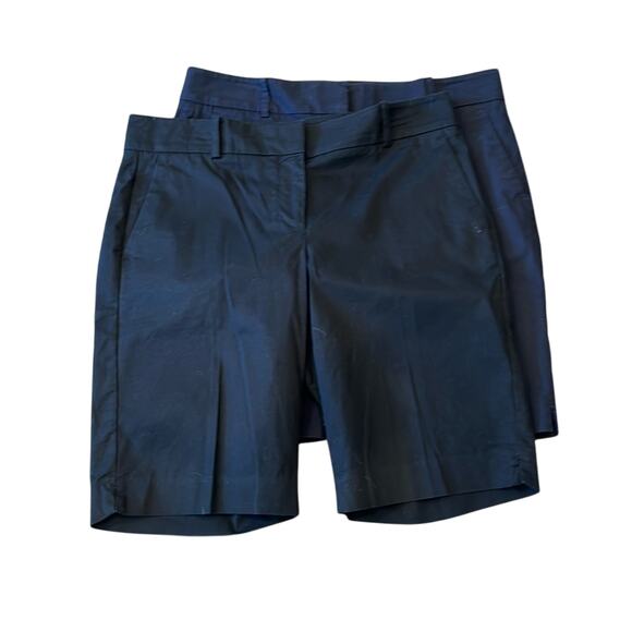 Bundle of 2 Ann Taylor Women's The Boardwalk Shorts Black Navy Size 10 - Picture 1 of 13